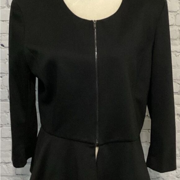 New York and Co Blazer Jacket Women’s Size XL Stretch 3/4 Zipper Front - Picture 8 of 9